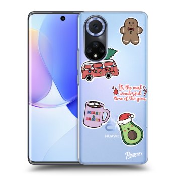 Picasee silikónový prehľadný obal pre Huawei Nova 9 - Christmas Stickers