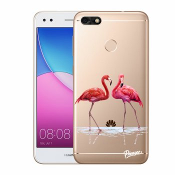 Picasee silikónový prehľadný obal pre Huawei P9 Lite Mini - Flamingos couple