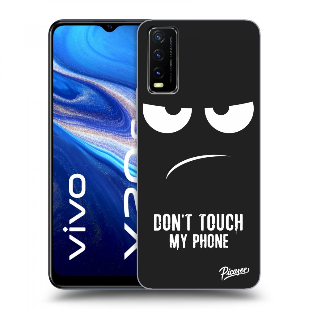 Picasee silikónový čierny obal pre Vivo Y20s - Don't Touch My Phone