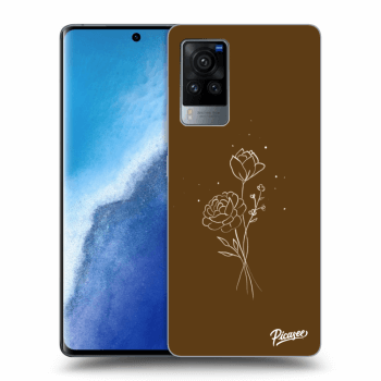 Obal pre Vivo X60 Pro 5G - Brown flowers