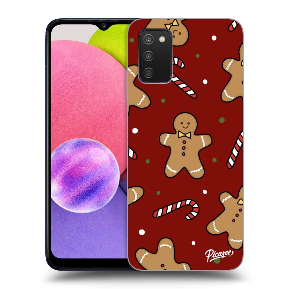 Picasee silikónový prehľadný obal pre Samsung Galaxy A03s A037G - Gingerbread 2
