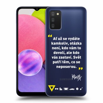 Obal pre Samsung Galaxy A03s A037G - Kazma - SVĚT PATŘÍ TĚM, CO SE NEPOSEROU