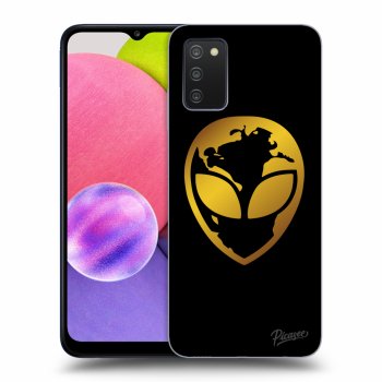 Obal pre Samsung Galaxy A03s A037G - EARTH - Gold Alien 3.0