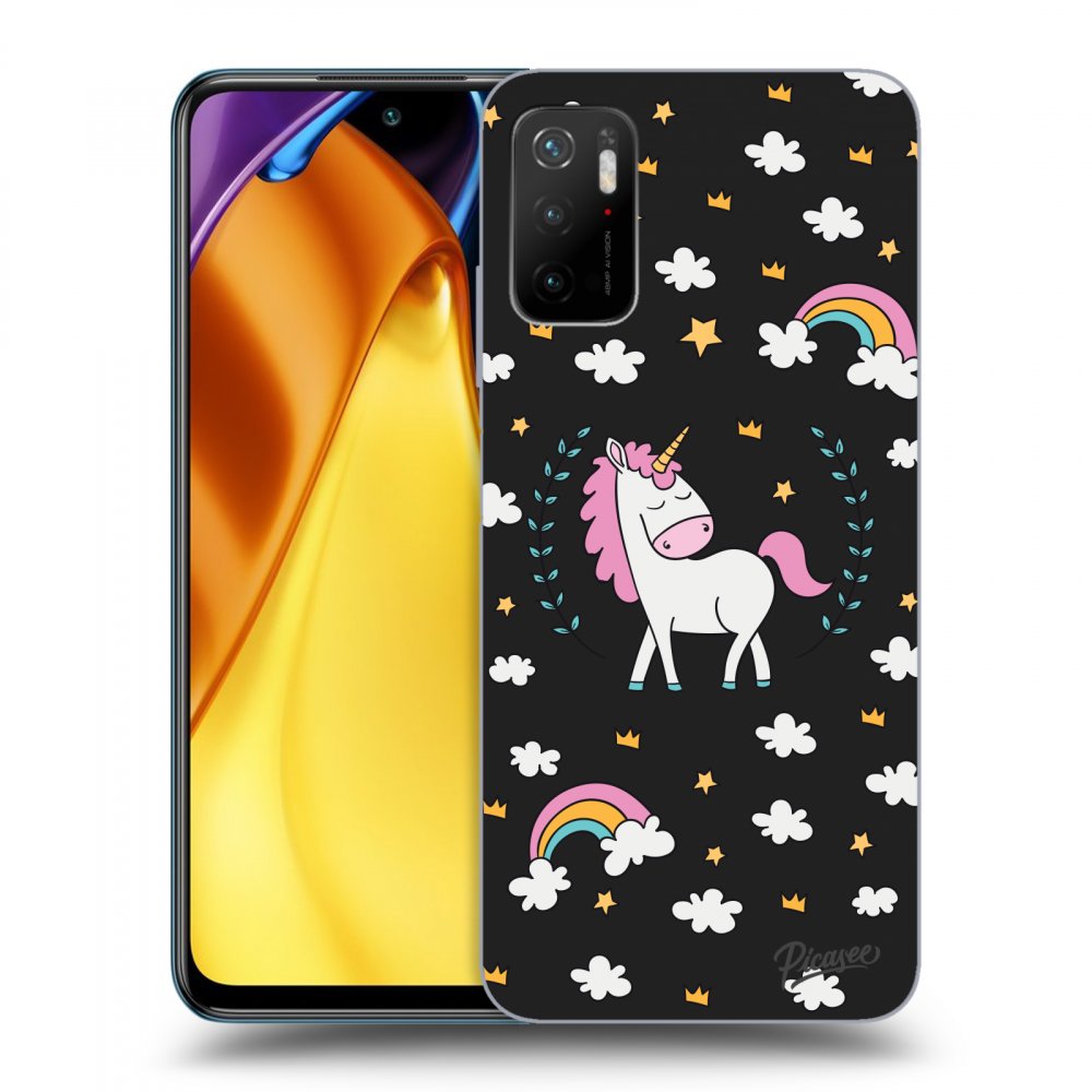 Picasee silikónový čierny obal pre Xiaomi Poco M3 Pro 5G - Unicorn star heaven