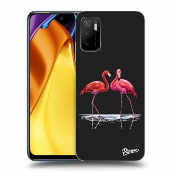 Picasee silikónový čierny obal pre Xiaomi Poco M3 Pro 5G - Flamingos couple