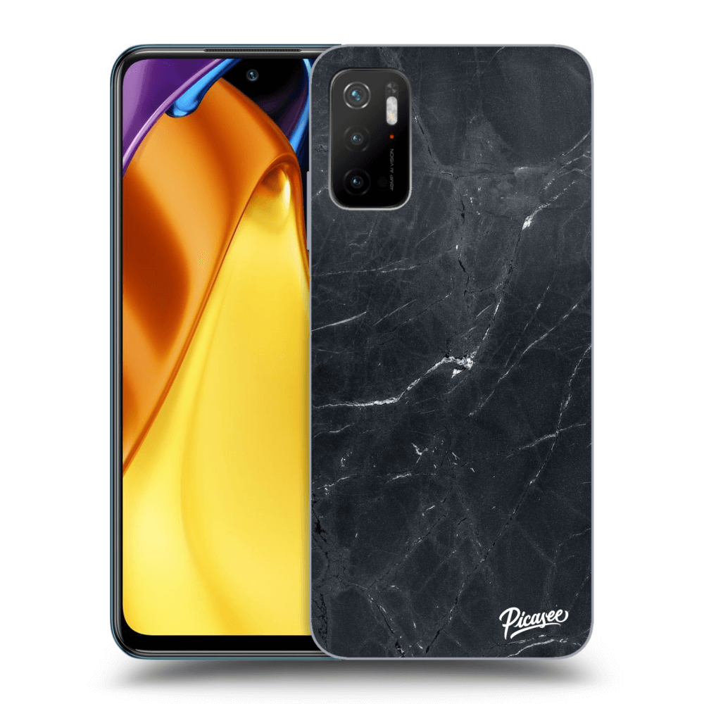 Picasee silikónový prehľadný obal pre Xiaomi Poco M3 Pro 5G - Black marble