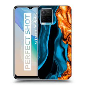 Picasee ULTIMATE CASE pro Vivo Y33s - Gold blue