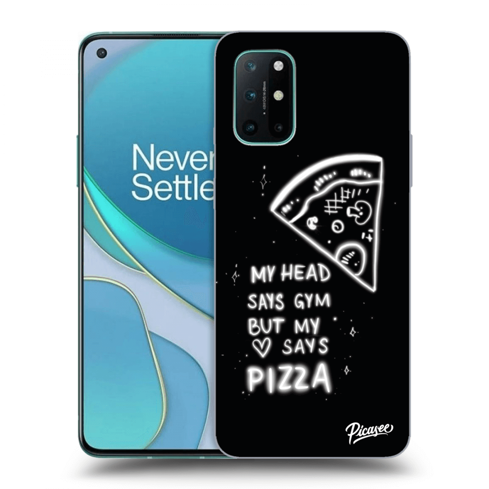 Picasee silikónový čierny obal pre OnePlus 8T - Pizza