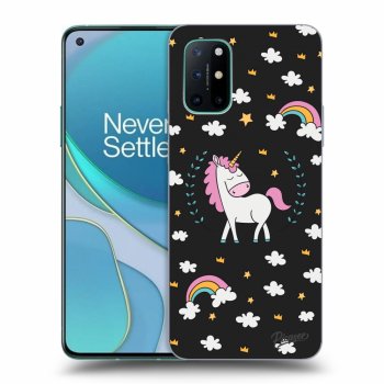 Picasee silikónový čierny obal pre OnePlus 8T - Unicorn star heaven