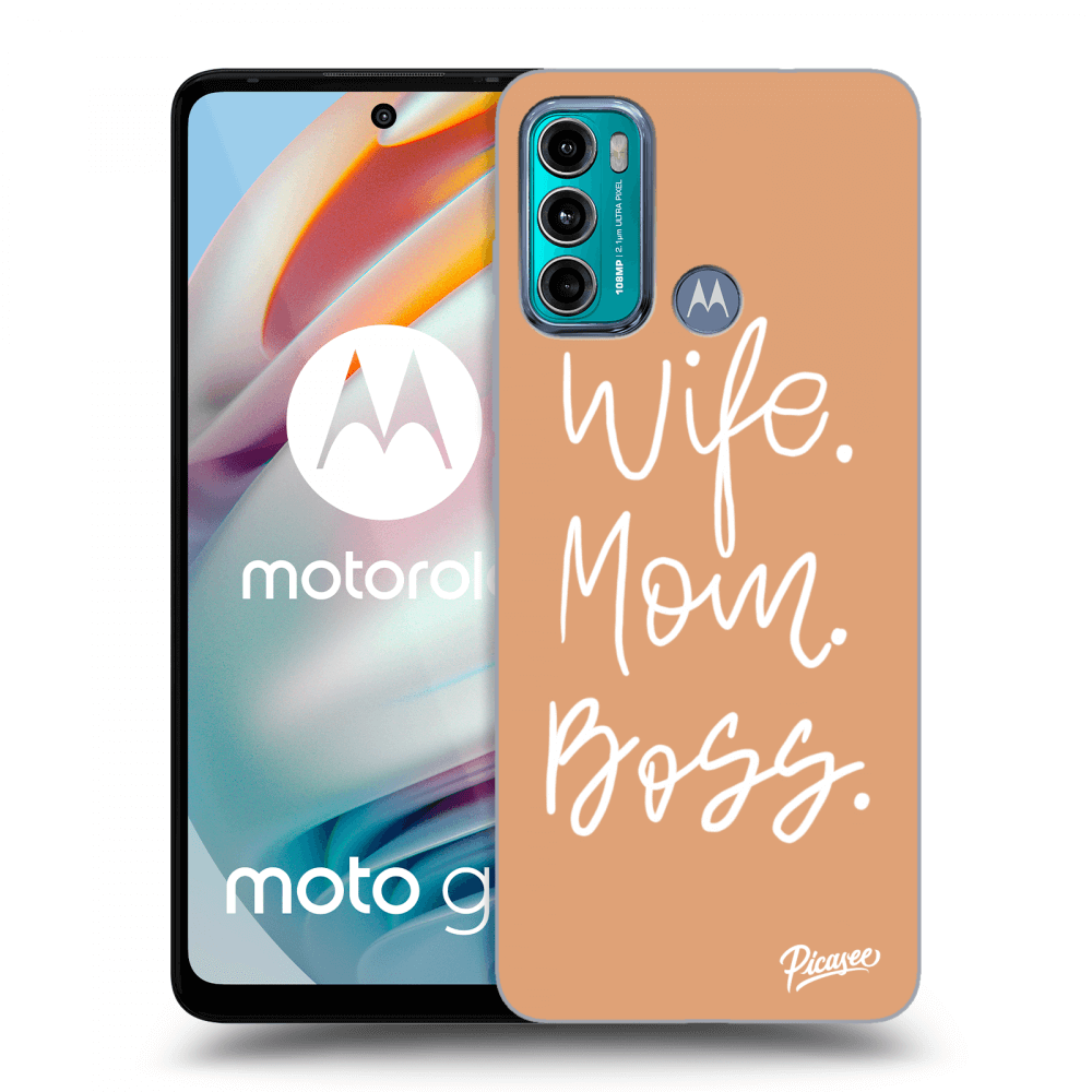 Picasee silikónový čierny obal pre Motorola Moto G60 - Boss Mama