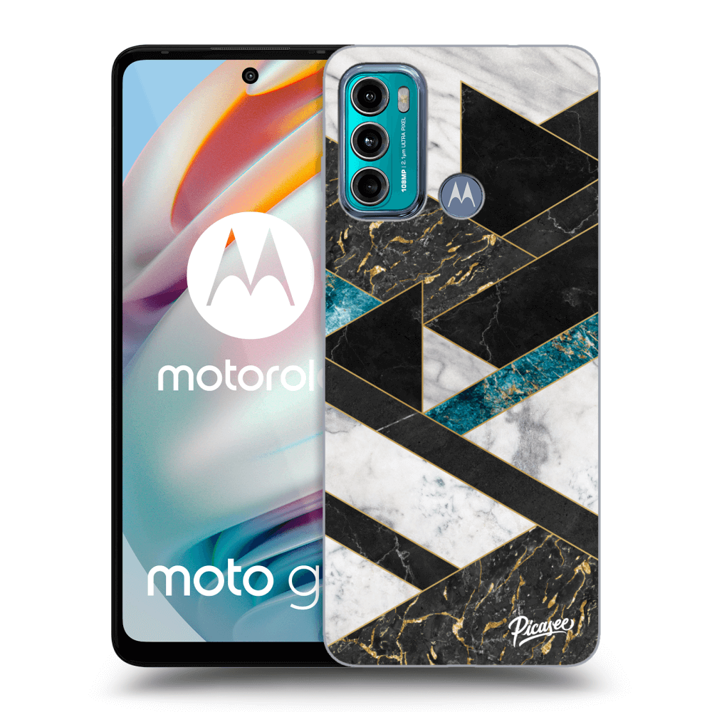 Picasee silikónový prehľadný obal pre Motorola Moto G60 - Dark geometry