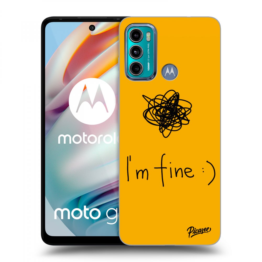 Picasee silikónový čierny obal pre Motorola Moto G60 - I am fine