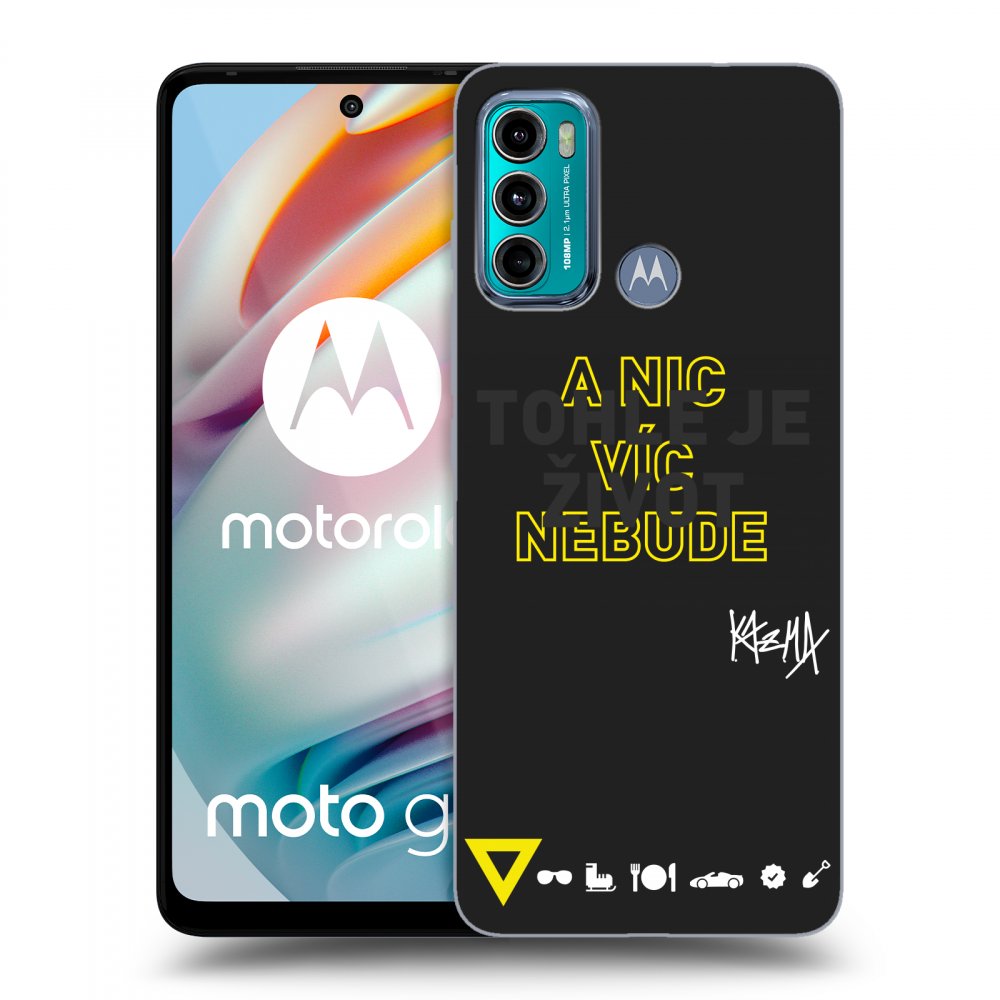 Picasee silikónový čierny obal pre Motorola Moto G60 - Kazma - TOHLE JE ŽIVOT A NIC VÍC NEBUDE