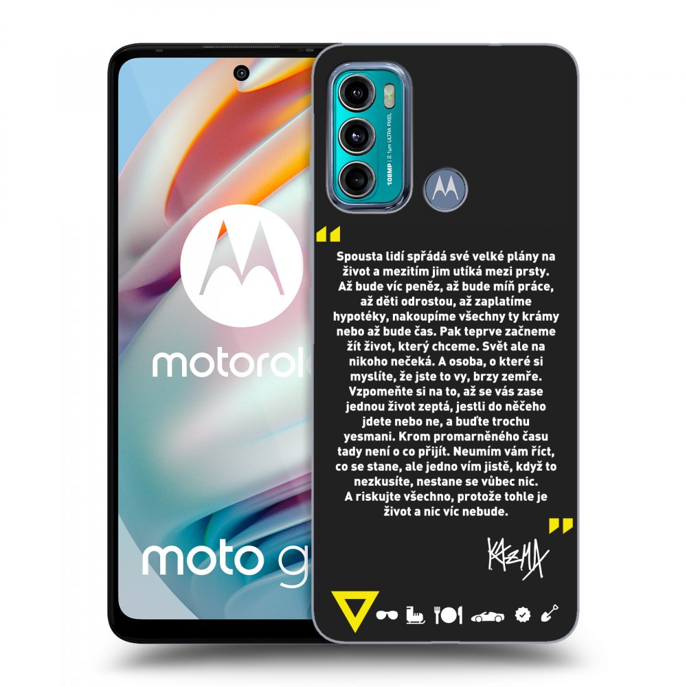 Picasee silikónový čierny obal pre Motorola Moto G60 - Kazma - BUĎTE TROCHU YESMANI