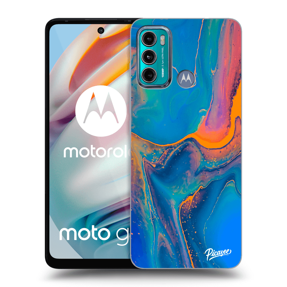 Picasee silikónový prehľadný obal pre Motorola Moto G60 - Rainbow