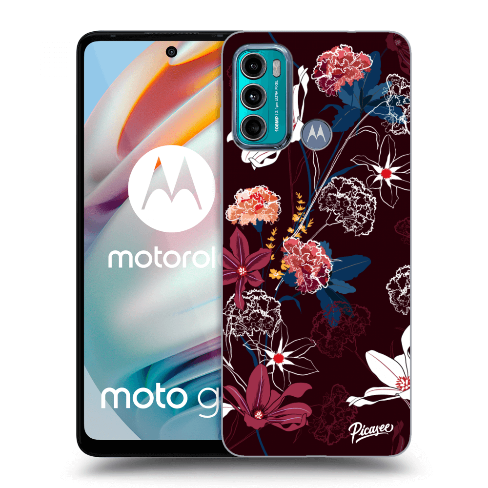 Picasee silikónový čierny obal pre Motorola Moto G60 - Dark Meadow
