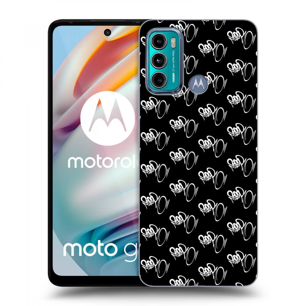 Picasee silikónový čierny obal pre Motorola Moto G60 - Separ - White On Black