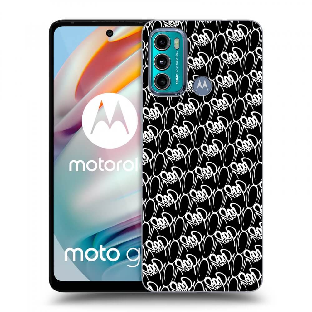 Picasee silikónový čierny obal pre Motorola Moto G60 - Separ - White On Black 2