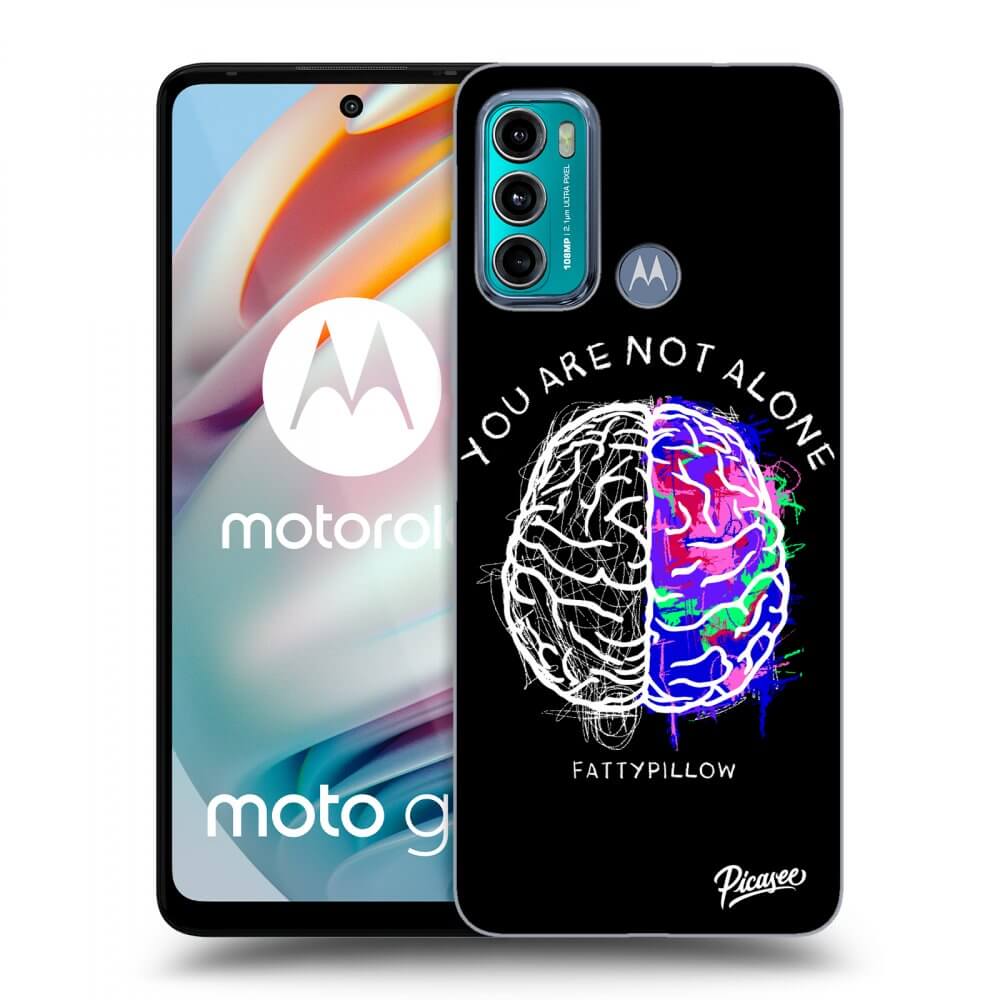 Picasee silikónový prehľadný obal pre Motorola Moto G60 - Brain - White