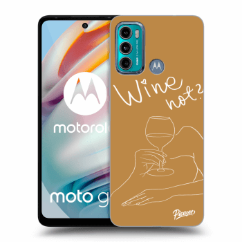 Picasee silikónový čierny obal pre Motorola Moto G60 - Wine not