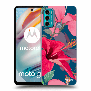 Picasee silikónový čierny obal pre Motorola Moto G60 - Hibiscus