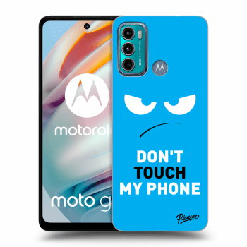 Picasee silikónový prehľadný obal pre Motorola Moto G60 - Angry Eyes - Blue