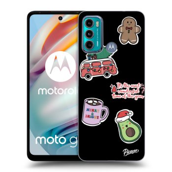 Obal pre Motorola Moto G60 - Christmas Stickers