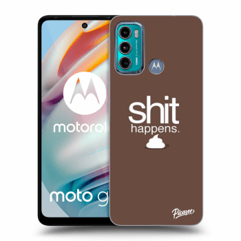Picasee silikónový prehľadný obal pre Motorola Moto G60 - Shit happens