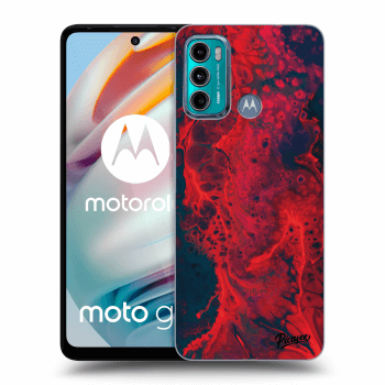 Picasee silikónový čierny obal pre Motorola Moto G60 - Organic red