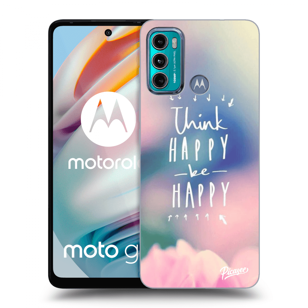Picasee silikónový čierny obal pre Motorola Moto G60 - Think happy be happy