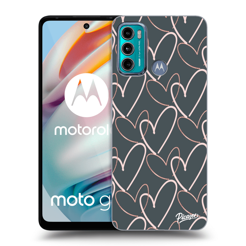 Picasee silikónový prehľadný obal pre Motorola Moto G60 - Lots of love