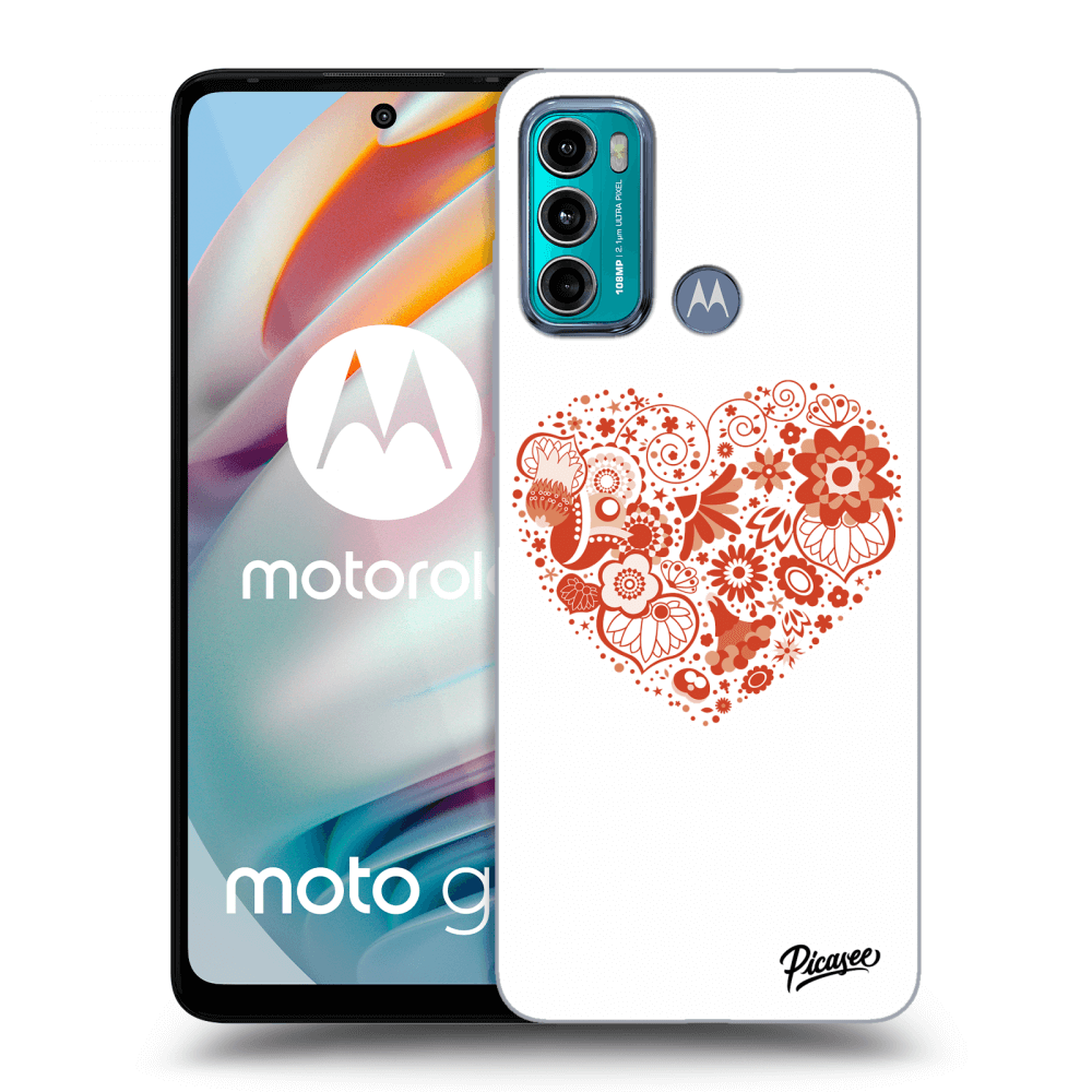 Picasee silikónový čierny obal pre Motorola Moto G60 - Big heart