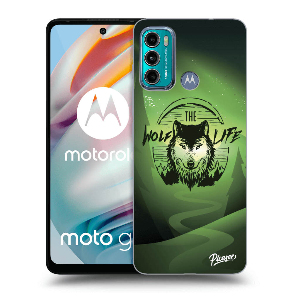 Picasee silikónový čierny obal pre Motorola Moto G60 - Wolf life