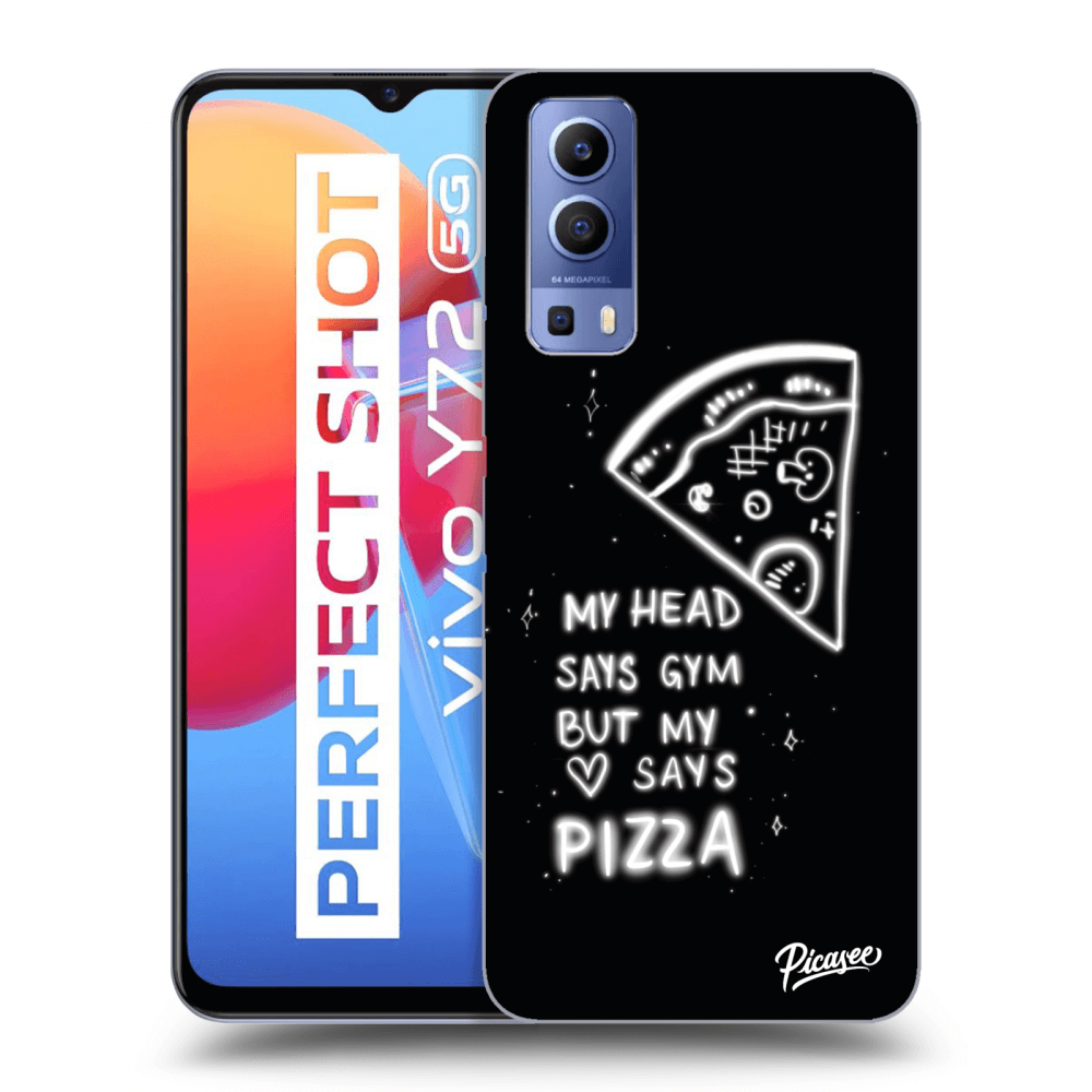 Picasee silikónový čierny obal pre Vivo Y72 5G - Pizza