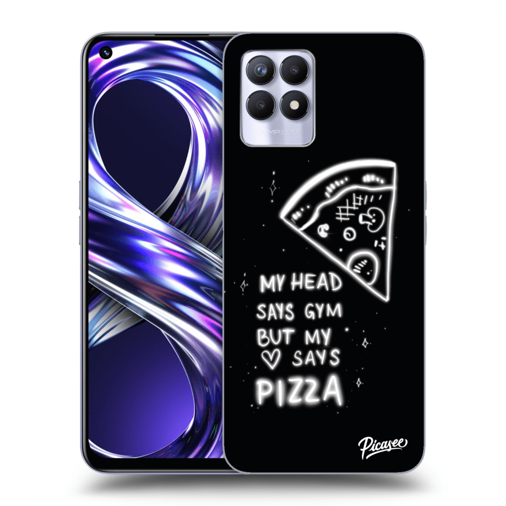 Picasee silikónový čierny obal pre Realme 8i - Pizza