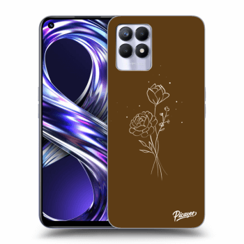 Picasee ULTIMATE CASE pro Realme 8i - Brown flowers
