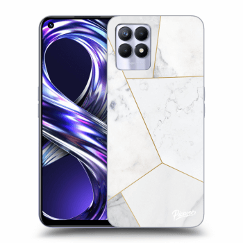 Obal pre Realme 8i - White tile