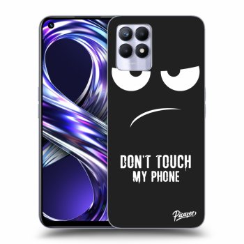 Picasee silikónový čierny obal pre Realme 8i - Don't Touch My Phone