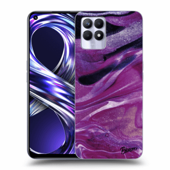 Obal pre Realme 8i - Purple glitter