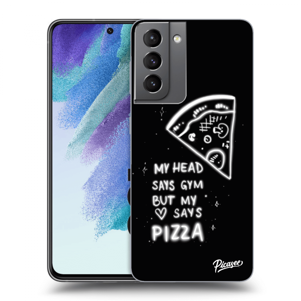 Picasee silikónový prehľadný obal pre Samsung Galaxy S21 FE 5G - Pizza