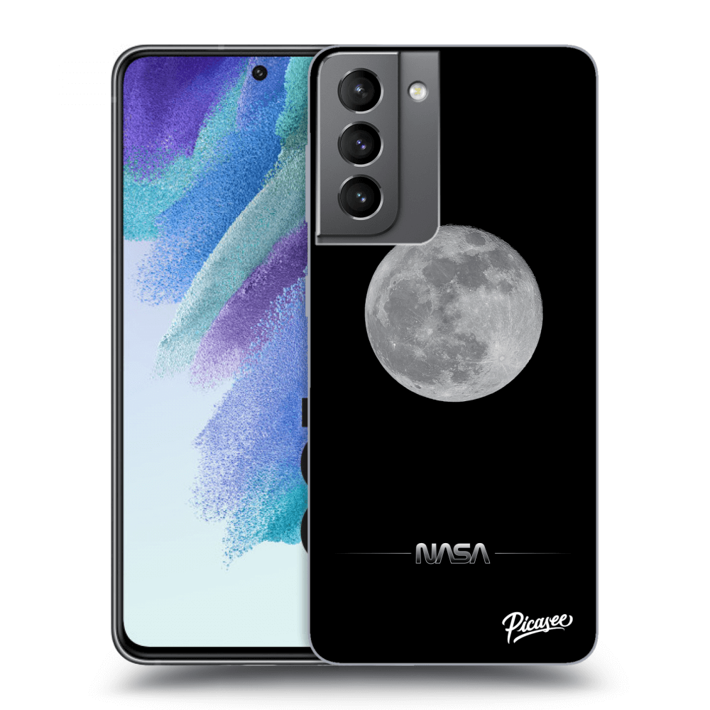Picasee silikónový čierny obal pre Samsung Galaxy S21 FE 5G - Moon Minimal