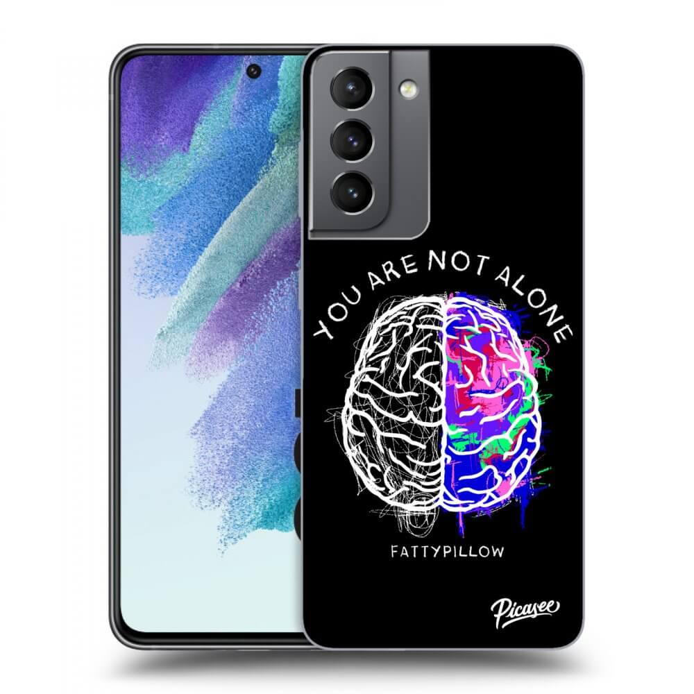 Picasee silikónový prehľadný obal pre Samsung Galaxy S21 FE 5G - Brain - White