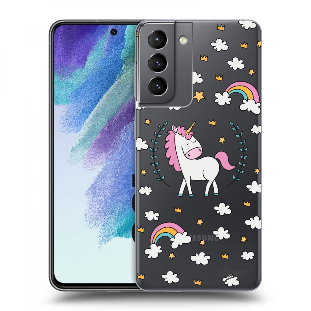 Picasee silikónový prehľadný obal pre Samsung Galaxy S21 FE 5G - Unicorn star heaven