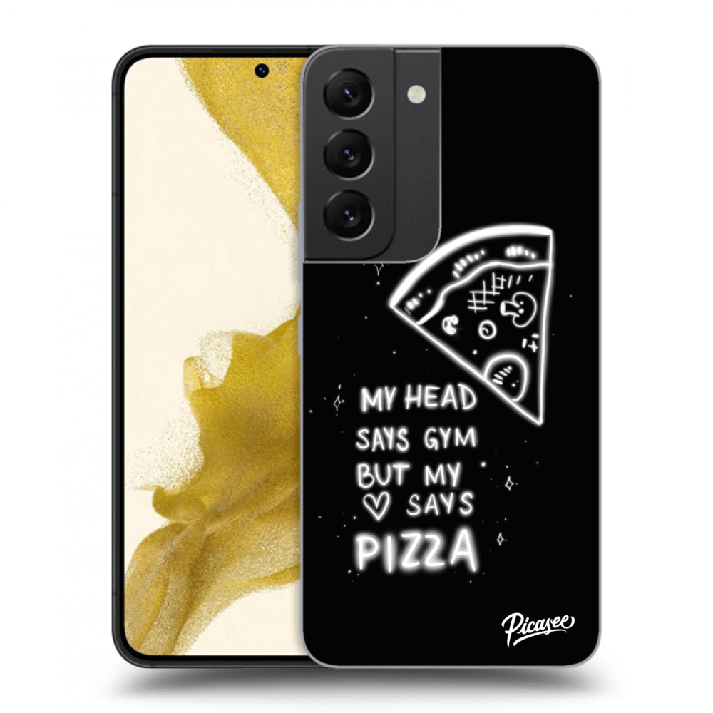 Picasee silikónový čierny obal pre Samsung Galaxy S22 5G - Pizza