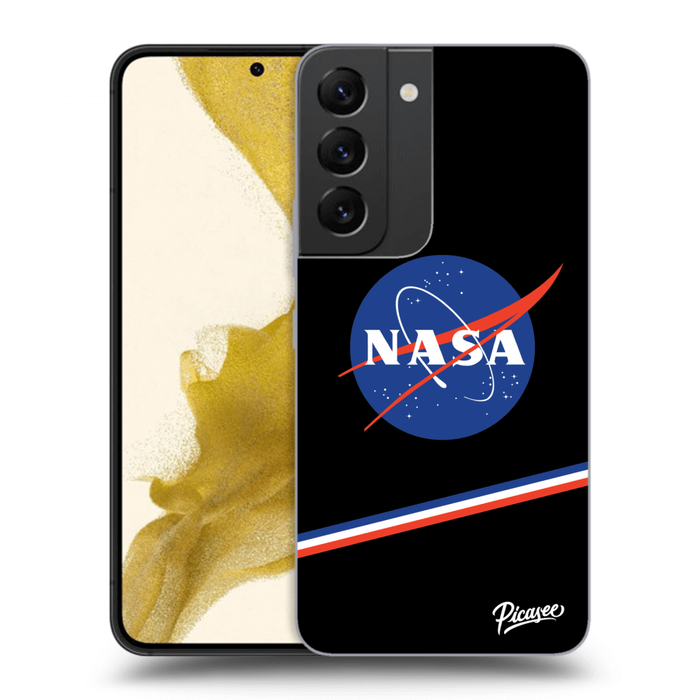Picasee silikónový čierny obal pre Samsung Galaxy S22 5G - NASA Original