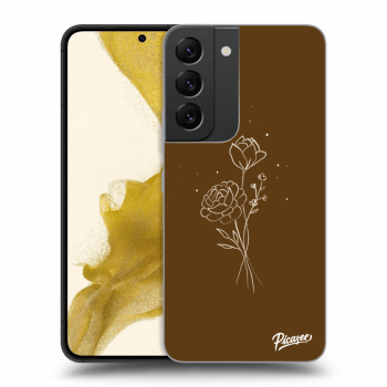 Obal pre Samsung Galaxy S22 5G - Brown flowers