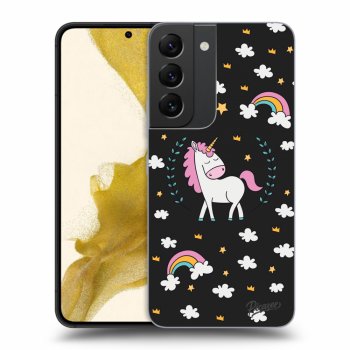 Picasee silikónový čierny obal pre Samsung Galaxy S22 5G - Unicorn star heaven
