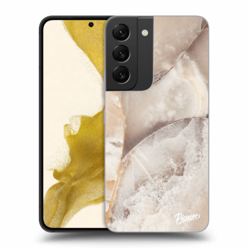 Picasee silikónový čierny obal pre Samsung Galaxy S22 5G - Cream marble