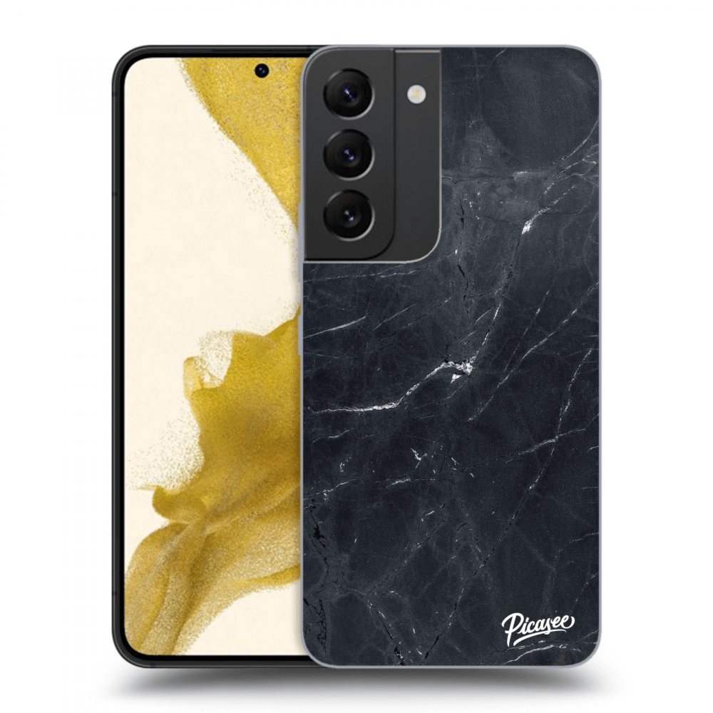 Picasee silikónový prehľadný obal pre Samsung Galaxy S22 5G - Black marble