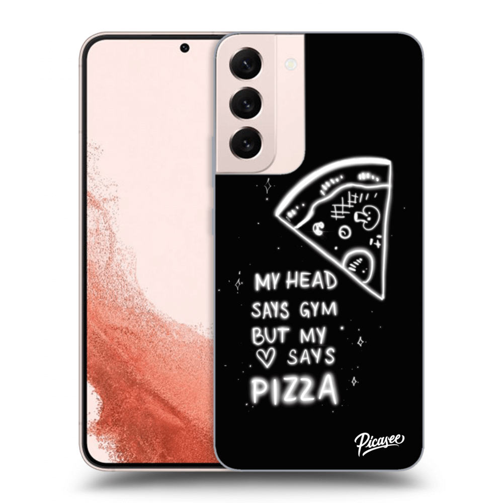 Picasee silikónový čierny obal pre Samsung Galaxy S22+ 5G - Pizza